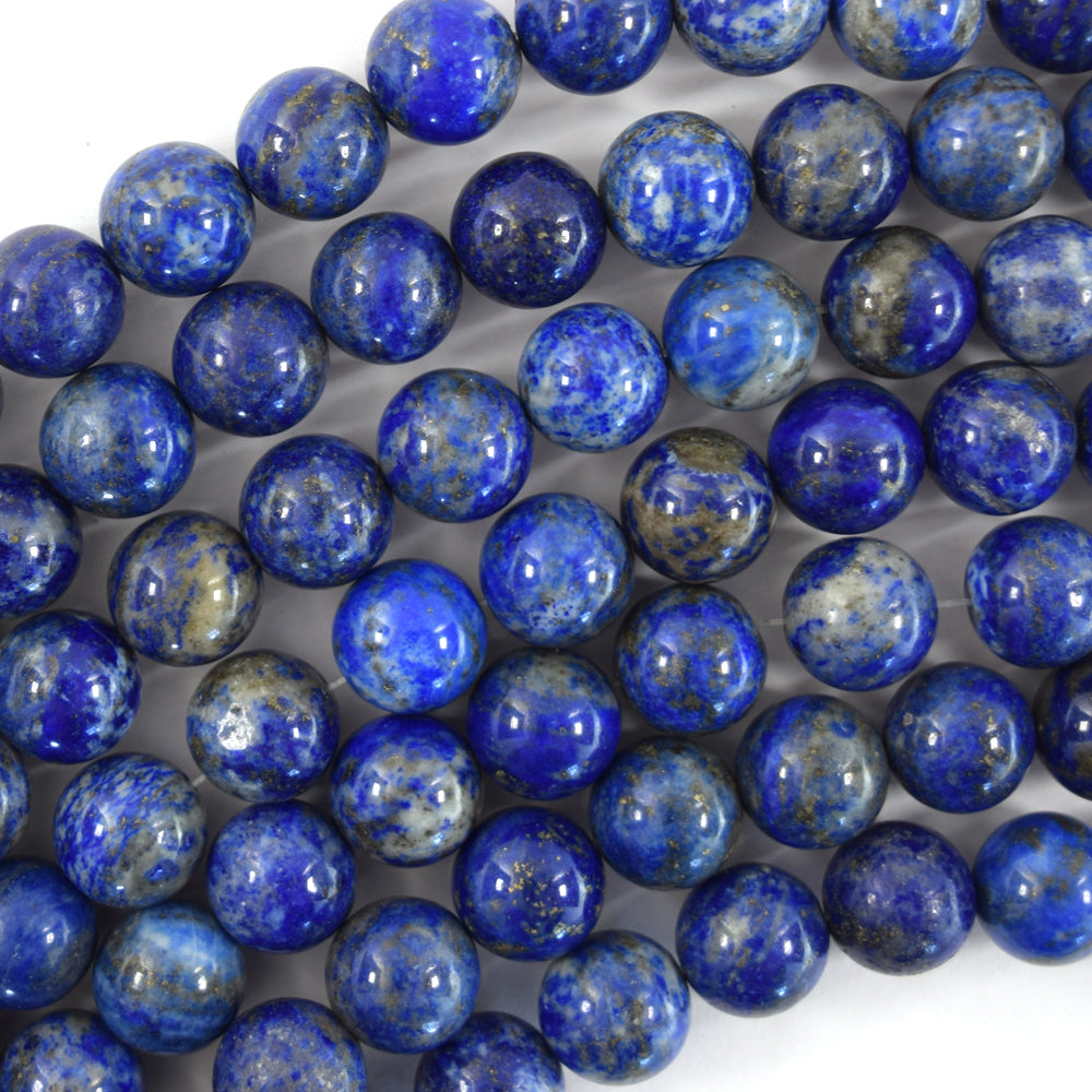 Natural Blue Lapis Lazuli Round Beads 15" Strand 4mm 6mm 8mm 10mm 12mm