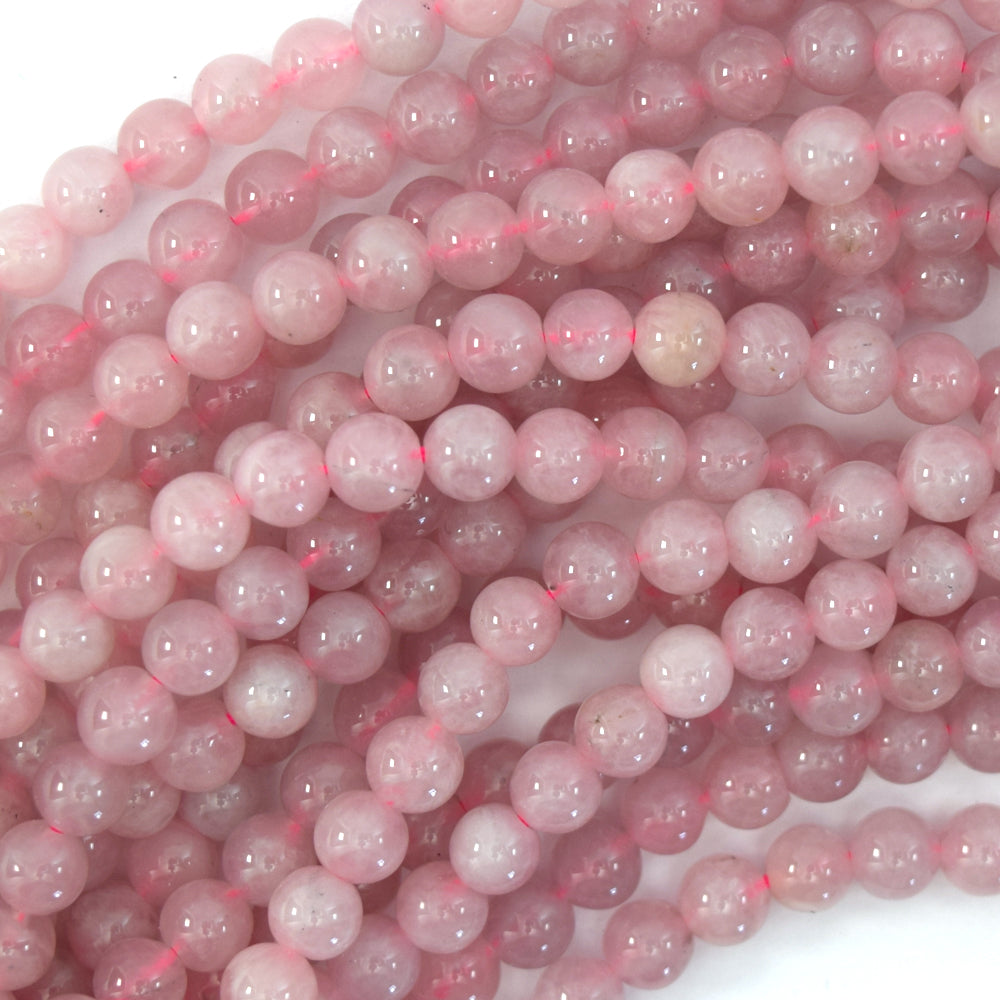 Natural Madagascar Pink Rose Quartz Round Beads 15.5" 6mm 8mm 10mm 12mm S1