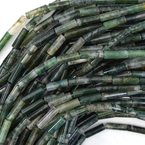 Natural Green Moss Agate Round Beads Gemstone 15" Strand 4mm 6mm 8mm 10mm 12mm