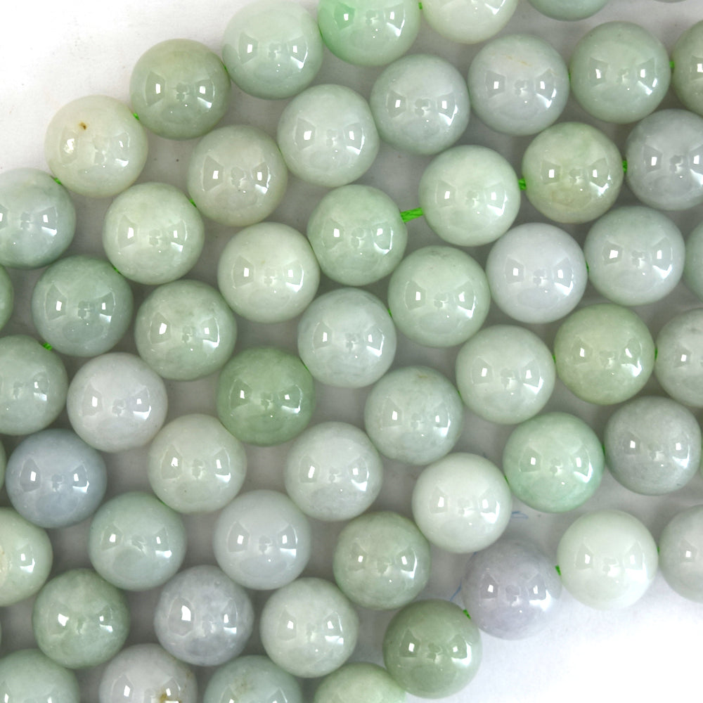 Natural Burma jadeite Jade Round Beads 15.5"Burmese 3mm 4mm 6mm 8mm 10mm 12mm S2