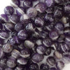 Natural Purple Dog Tooth Chevron Amethyst Round Beads 15.5