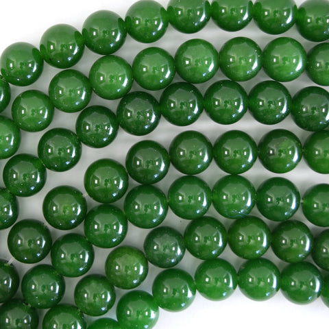 Faceted Emerald Green Jade Rondelle Button Beads 15" Strand 3mm 4mm 6mm 8mm