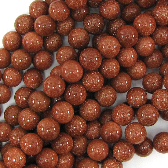 Goldstone Round Beads 14.5" Strand Sandstone 2mm 3mm 4mm 6mm 8mm 10mm 12mm