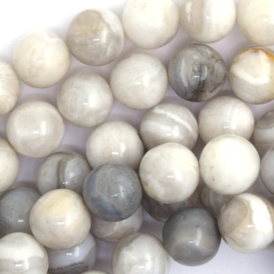 Natural Cream Crazy Lace Agate Round Beads 15" Strand 4mm 6mm 8mm 10mm 12mm