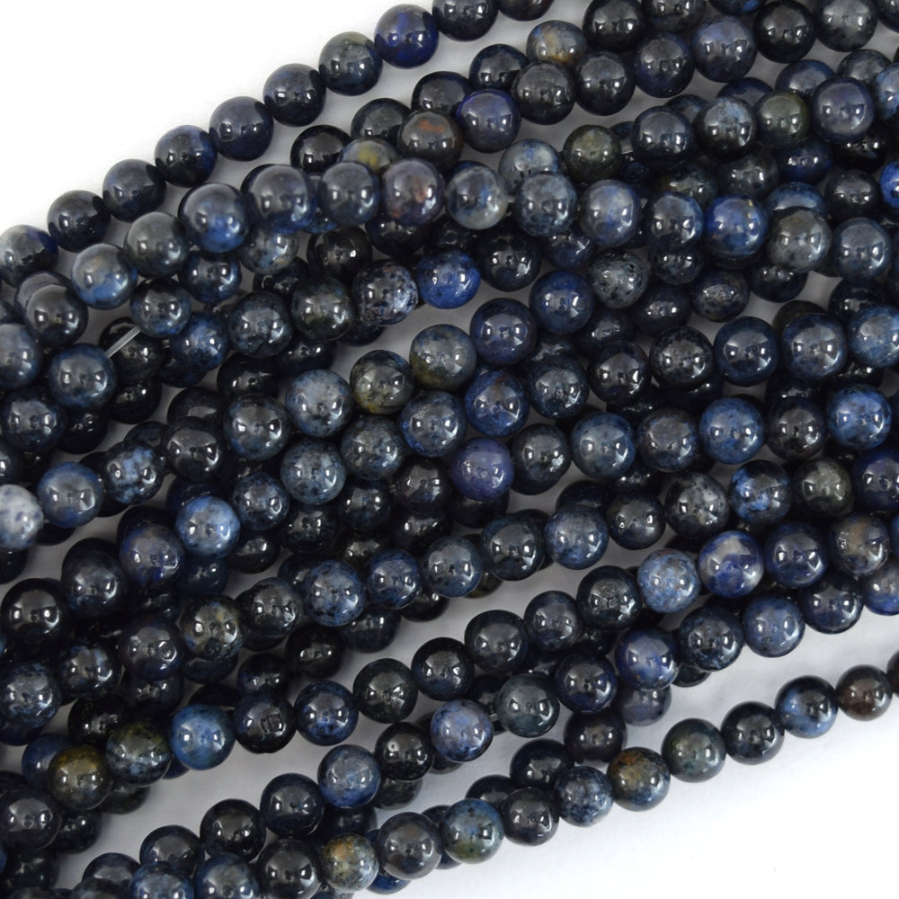 AA grade Natural Blue Dumortierite Round Beads 15.5