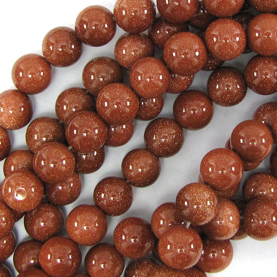Goldstone Round Beads 14.5" Strand Sandstone 2mm 3mm 4mm 6mm 8mm 10mm 12mm