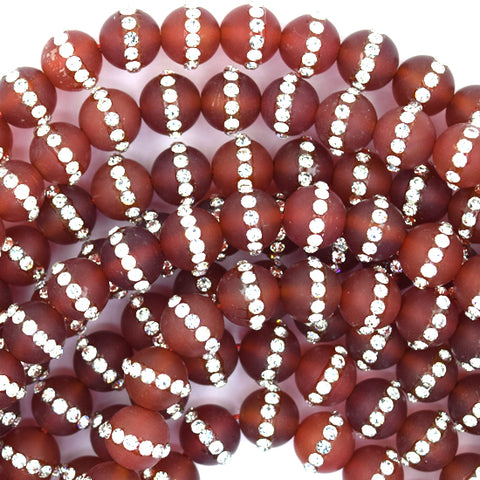 Red Carnelian Rondelle Button Beads Gemstone 15" Strand 5x8mm