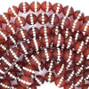 8mm matte red carnelian round beads with rhinestone inlaid 15