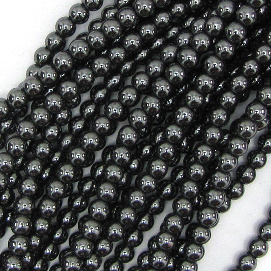 Natural Hematite Round Beads Gemstone 15" Strand 3mm 4mm 6mm 8mm 10mm 12mm