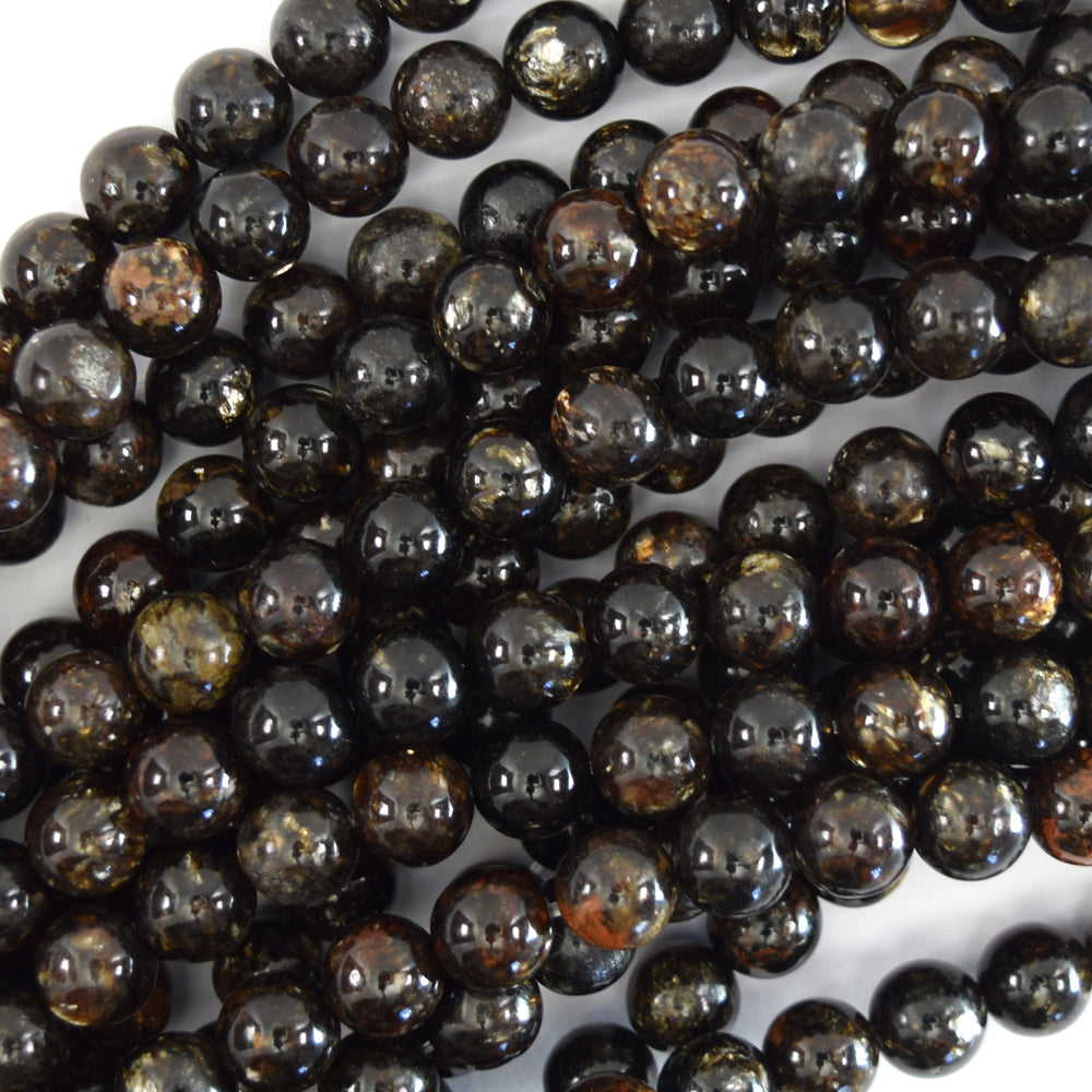 Natural Genuine Golden Phlogopite Round Beads 15.5" Strand 4mm 6mm 8mm 10mm 12mm