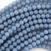 AA Natural Blue Angelite Round Beads Gemstone 15
