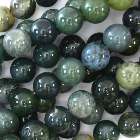 Natural Indian Agate Round Beads 15" Strand 4mm 6mm 8mm 10mm 12mm Fancy Jasper