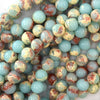 Synthetic Blue Sea Sediment Jasper Round Beads 15