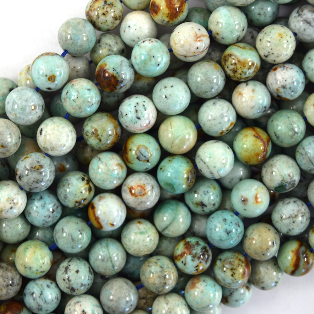 Natural Green Chrysocolla Round Beads 15.5" Strand 4mm 6mm 8mm 10mm 12mm