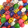13x18mm multicolor turquoise carved skull beads 16