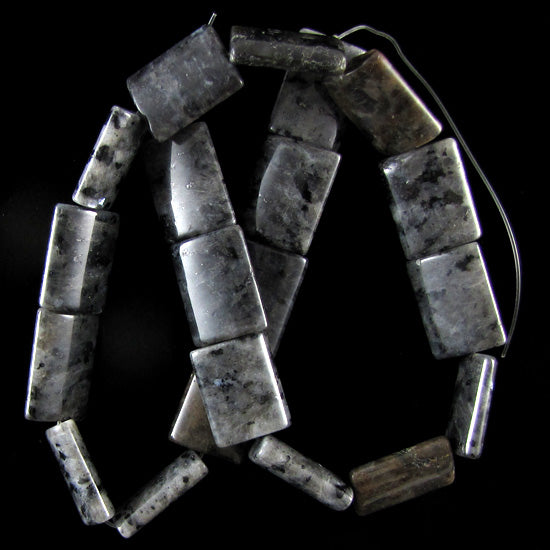 20mm grey labradorite larvikite pillow rectangle beads 16