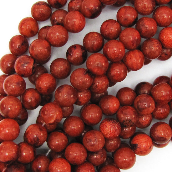 Red Sponge Coral Round Beads Gemstone 15.5" Strand 4mm 6mm 8mm 10mm 12mm