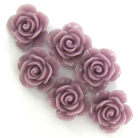 15mm synthetic coral carved rose flower beads 15" strand 24pcs magenta