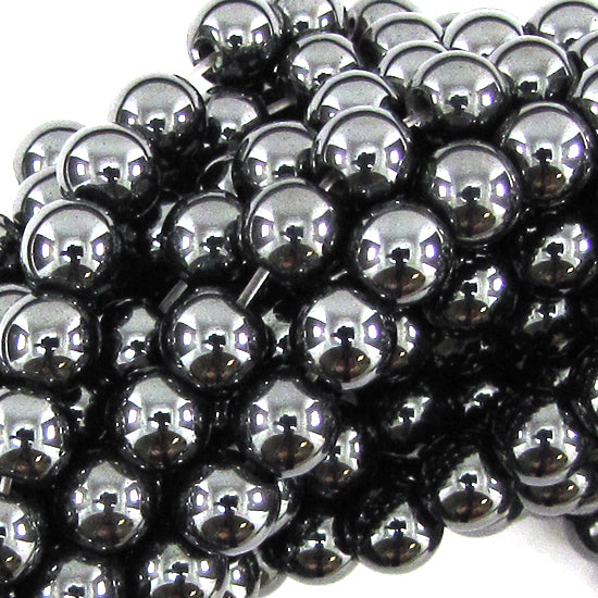 Natural Magnetic Hematite Round Beads 15" Strand 4mm 6mm 8mm 10mm 12mm