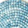 Faceted Blue Larimar Quartz Round Beads 15