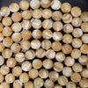10mm faceted natural mother of pearl mop round beads 15.5