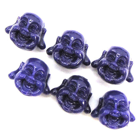 12mm synthetic coral carved buddha beads 14