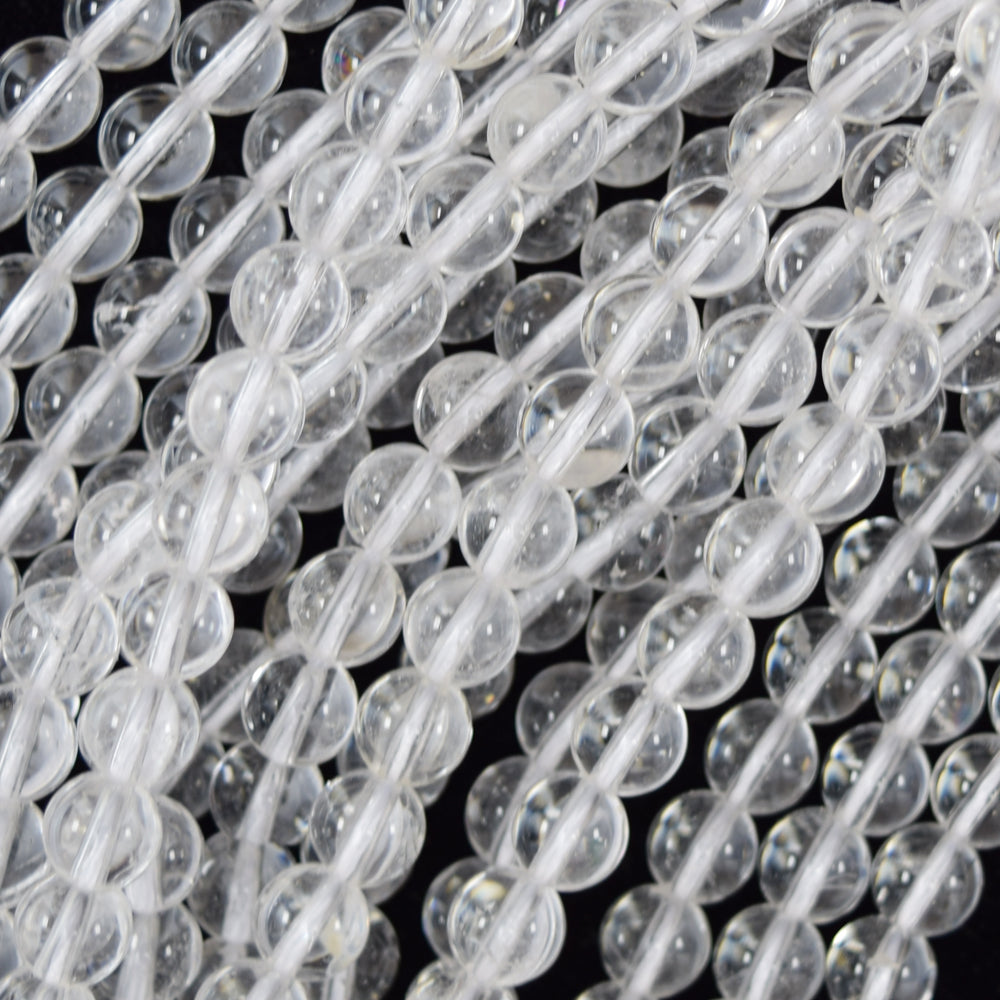 Natural Clear Crystal Quartz Round Beads 15