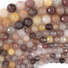 Natural Faceted Lavender Crystal Quartz Round Beads 15