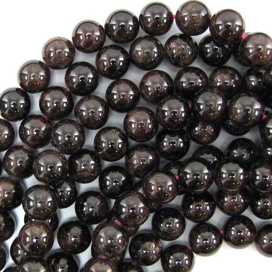 Natural Red Garnet Round Beads Gemstone 15" Strand 4mm 6mm 8mm 10mm