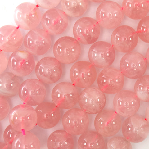 Natural Faceted Pink Rose Quartz Round Beads 15" Strand 4mm 6mm 8mm 10mm 12mm