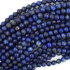 Faceted Blue Lapis Lazuli Round Beads 15
