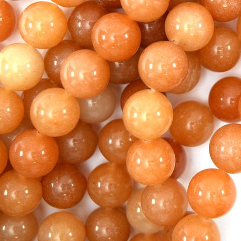 Natural Peach Aventurine Rondelle button Beads 15" Strand 4x6mm 5x8mm