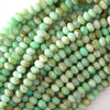 Faceted Australian Green Chrysoprase Rondelle Beads 16