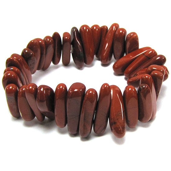 15mm - 20mm red jasper stick stretch bracelet 8