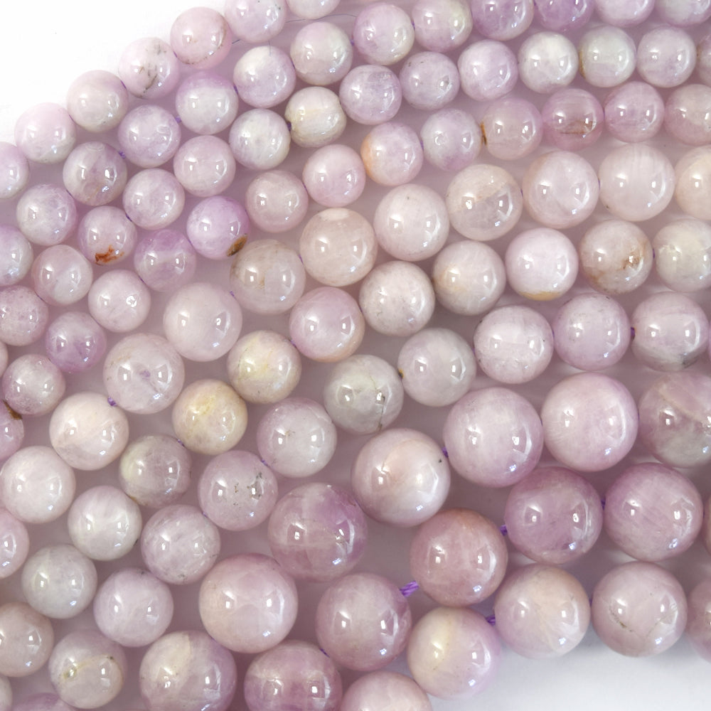 Natural Lavender Kunzite Round Beads Gemstone 15.5" strand 6mm 8mm 10mm