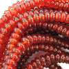 6mm red carnelian rondelle beads 15.5