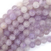 Natural Light Purple Amethyst Round Beads 15.5