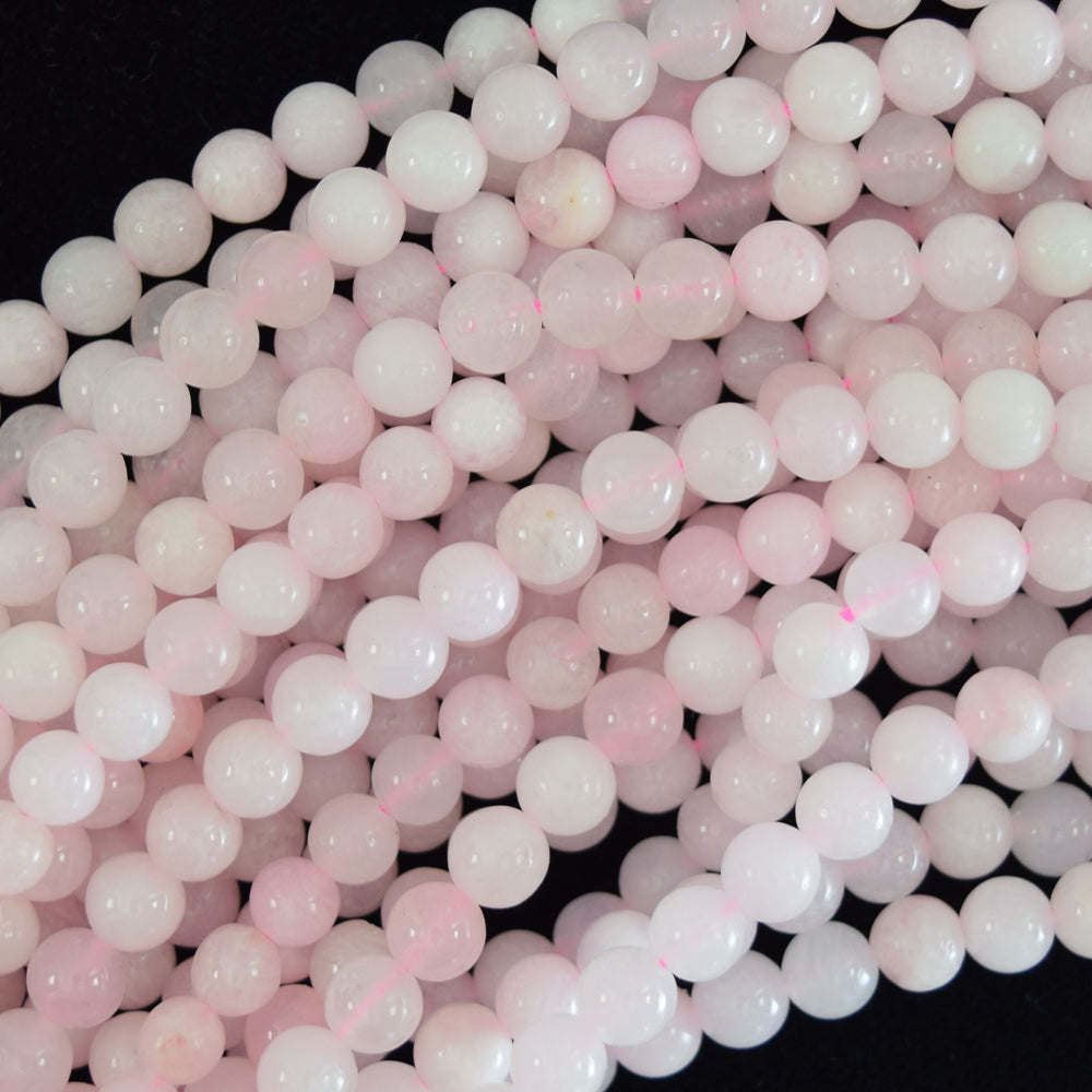 Natural Pink Mangano Calcite Round Beads Gemstone 15.5" Strand 6mm 8mm 10mm