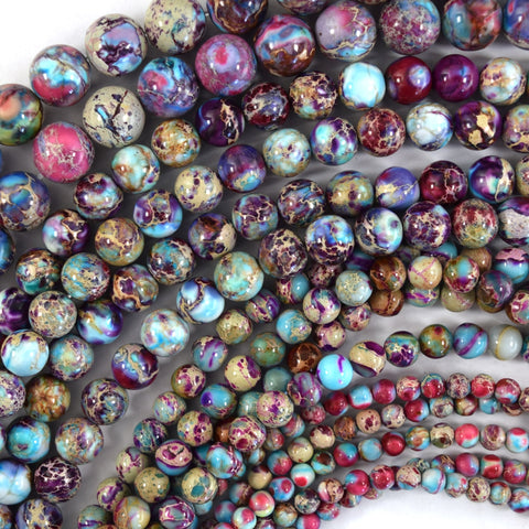 Pink Fossil Jasper Round Beads Gemstone 15" Strand 6mm 8mm 10mm