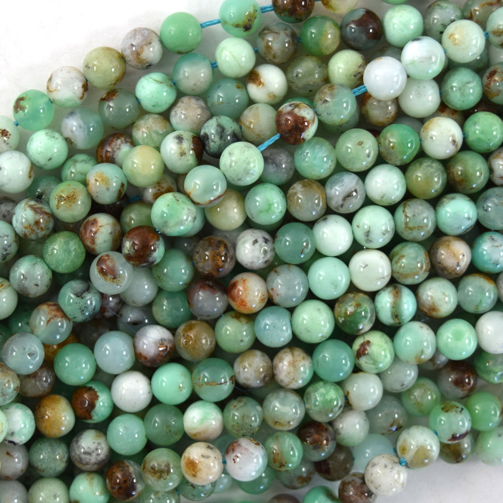 Natural Green Australia Chrysoprase Round Beads Gemstone 15