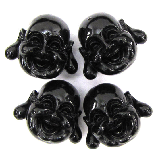 18mm synthetic coral carved buddha beads 15