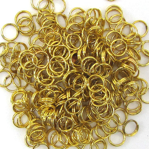 15 8mm gold plated rhinestone rondelle beads clear findings