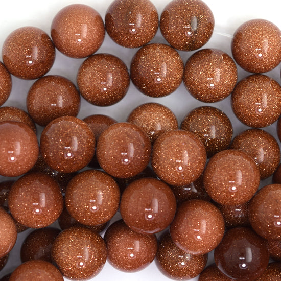 Goldstone Round Beads 14.5" Strand Sandstone 2mm 3mm 4mm 6mm 8mm 10mm 12mm