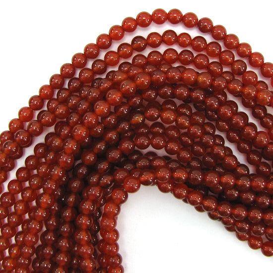 AA Red Carnelian Round Beads Gemstone 15" Strand 4mm 6mm 8mm 10mm 12mm