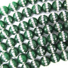 8mm faceted emerald green jade round beads inlaid with rhinestone 15
