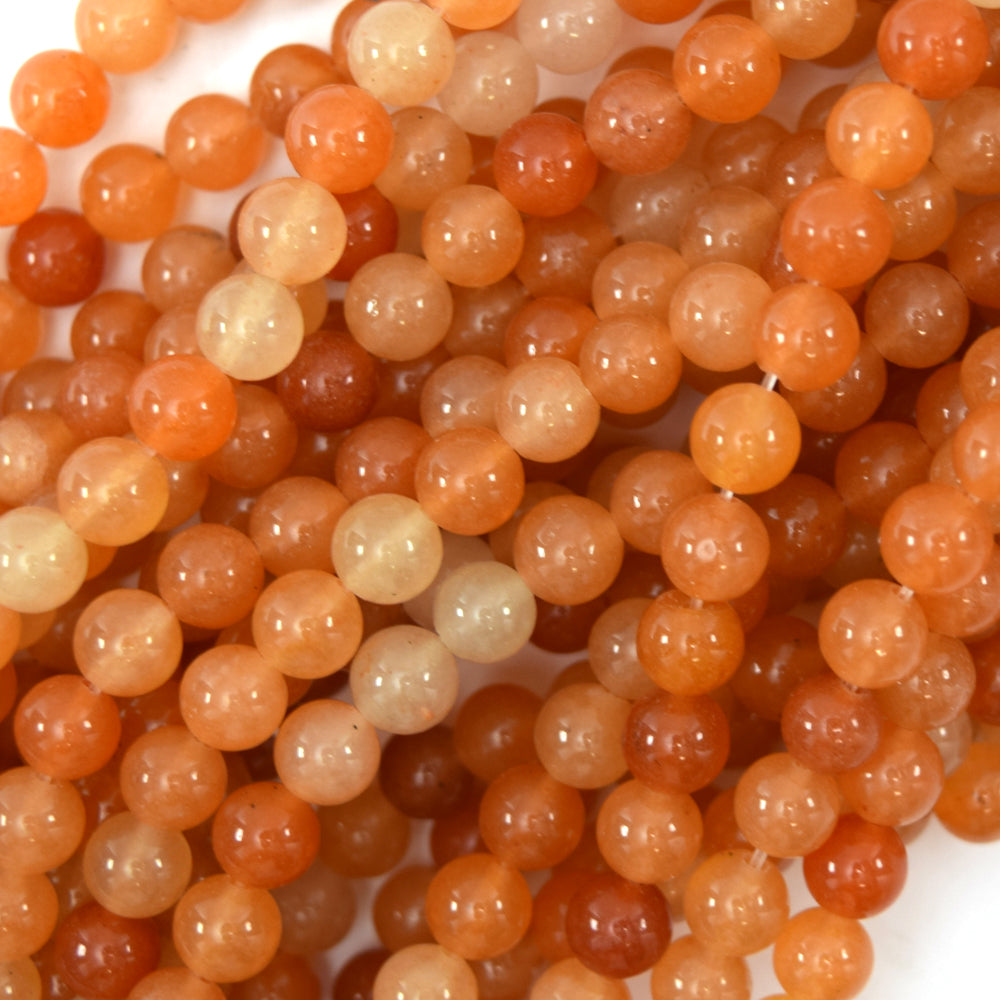 Natural Red Aventurine Round Beads Gemstone 15" Strand 4mm 6mm 8mm 10mm