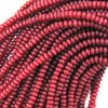 4mm ruby red jade rondelle beads 15