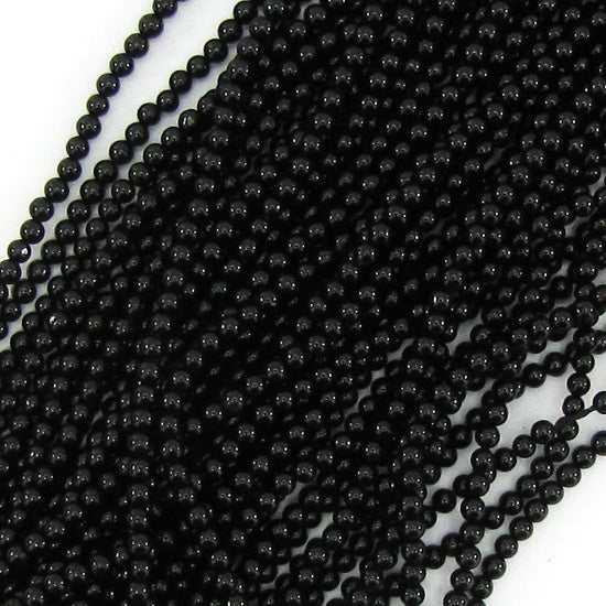 AA Black Onyx Round Beads 15