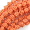 14mm synthetic coral carved buddha beads 14