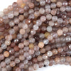 Natural Faceted Lavender Crystal Quartz Round Beads 15